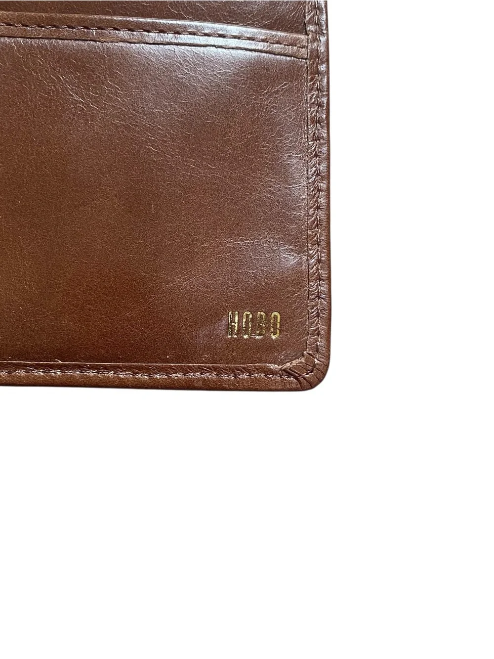 HOBO Brown Leather Magnetic Wallet Cluch